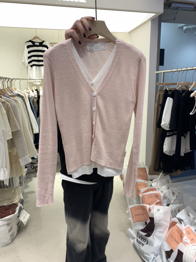 LULULALLA直郵韓國代購女裝新款時尚真品熱賣推薦針織衫雙面LULULALLA針織衫圖色2