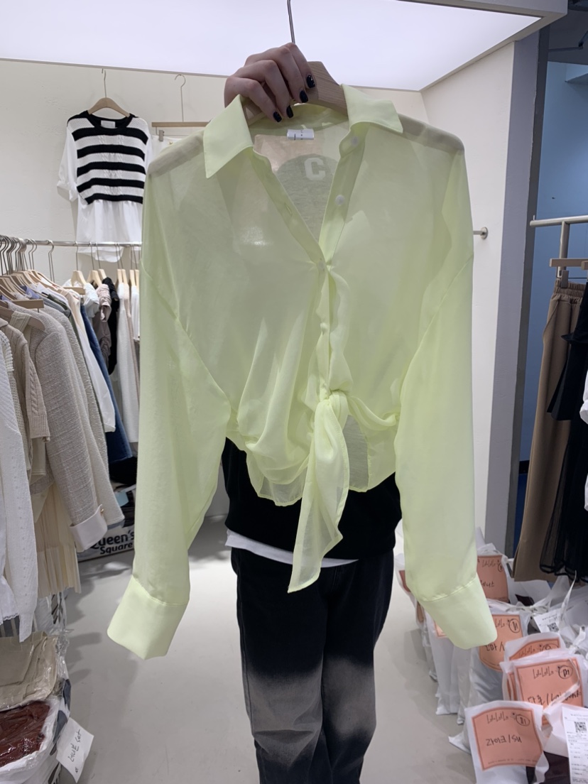 LULULALLA直郵韓國代購女裝新款真品熱賣職業推薦襯衫蕾絲衫LULULALLA襯衫/蕾絲衫圖色2