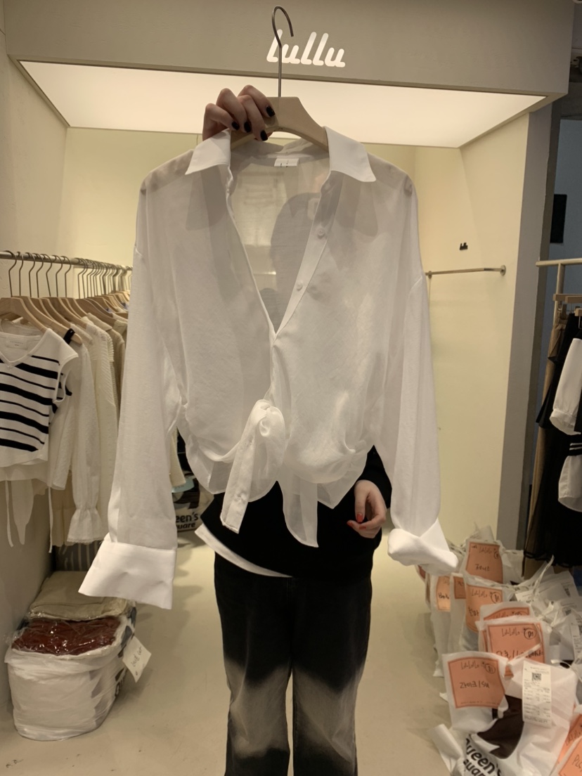 LULULALLA直郵韓國代購女裝新款真品熱賣職業推薦襯衫蕾絲衫LULULALLA襯衫/蕾絲衫圖色4