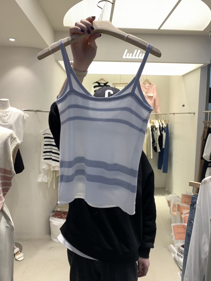 LULULALLA韓國直郵女裝新款24春夏休閑人氣真品推薦吊帶背心LULULALLA吊帶/背心