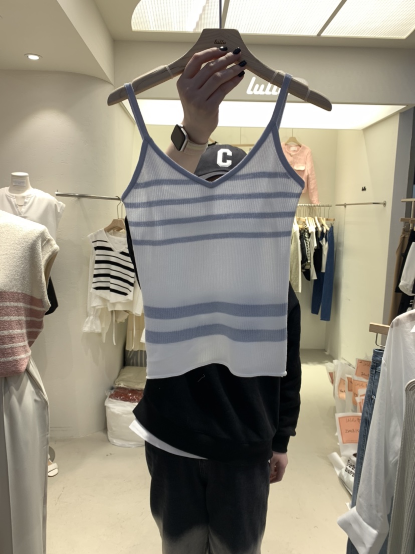 LULULALLA韓國直郵女裝新款24春夏休閑人氣真品推薦吊帶背心LULULALLA吊帶/背心圖色1