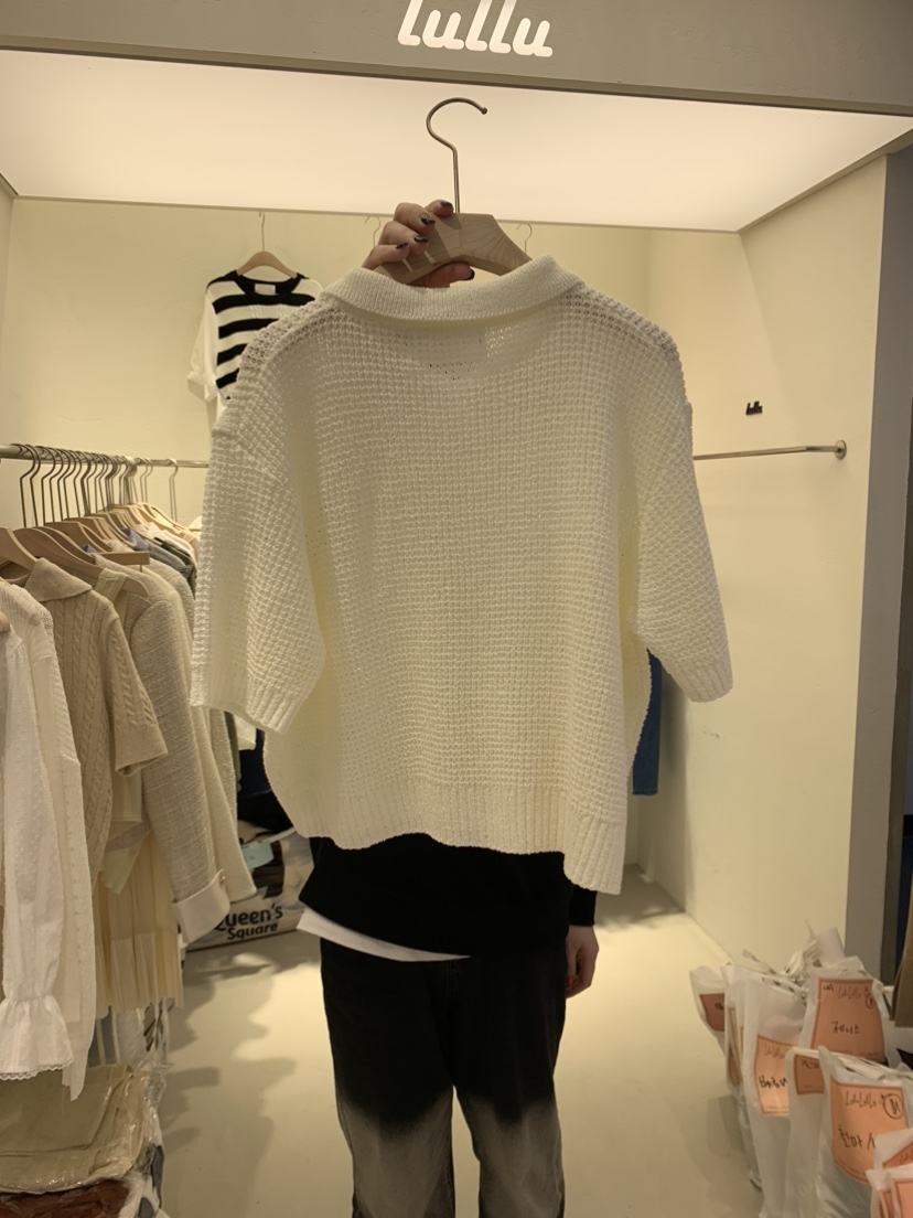 LULULALLA韓國直郵女裝新款休閑真品熱賣人氣時尚24春夏針織衫LULULALLA針織衫