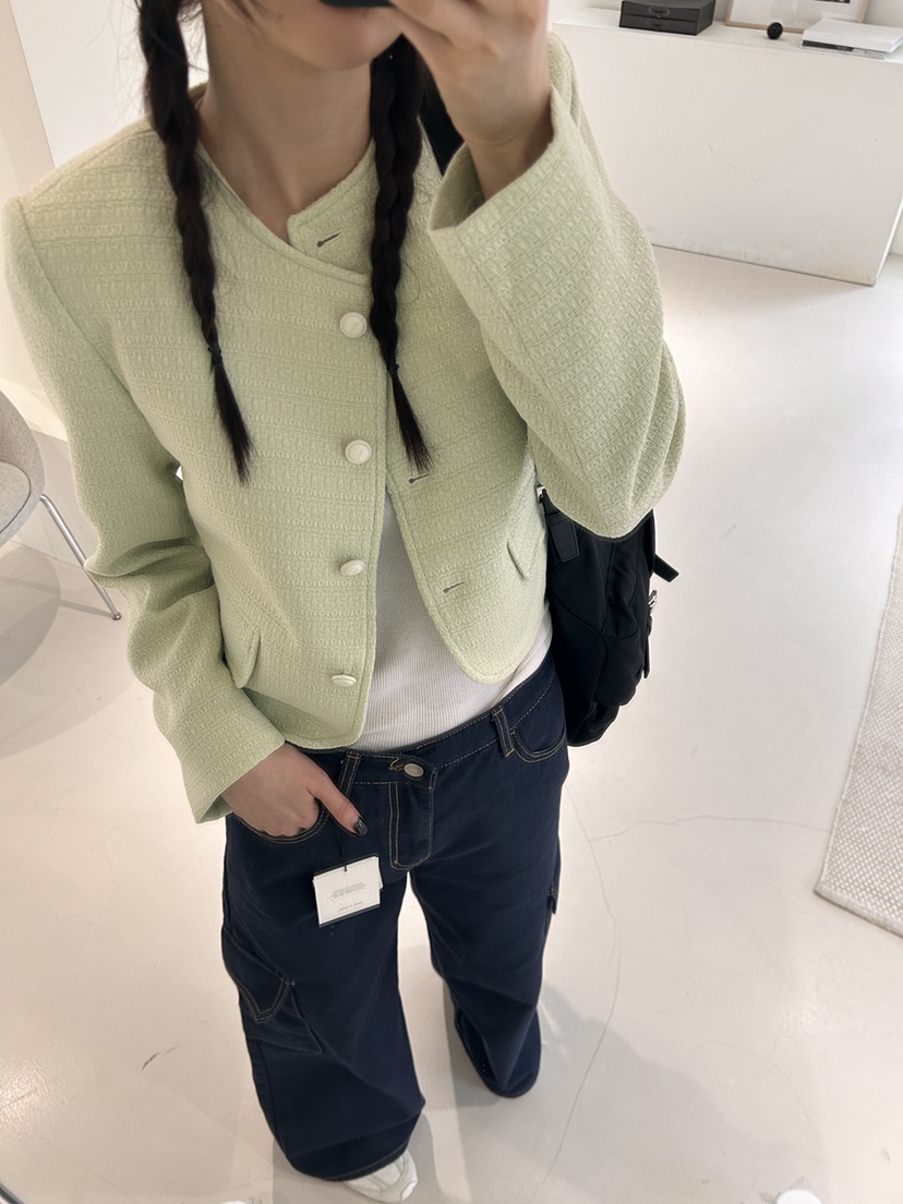 ME MO韓國直郵女裝新款24春夏時尚休閑熱賣職業真品夾克ME MO夾克