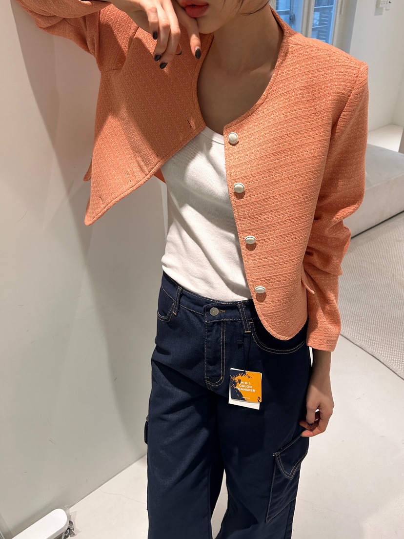 ME MO韓國直郵女裝新款24春夏時尚休閑熱賣職業真品夾克ME MO夾克