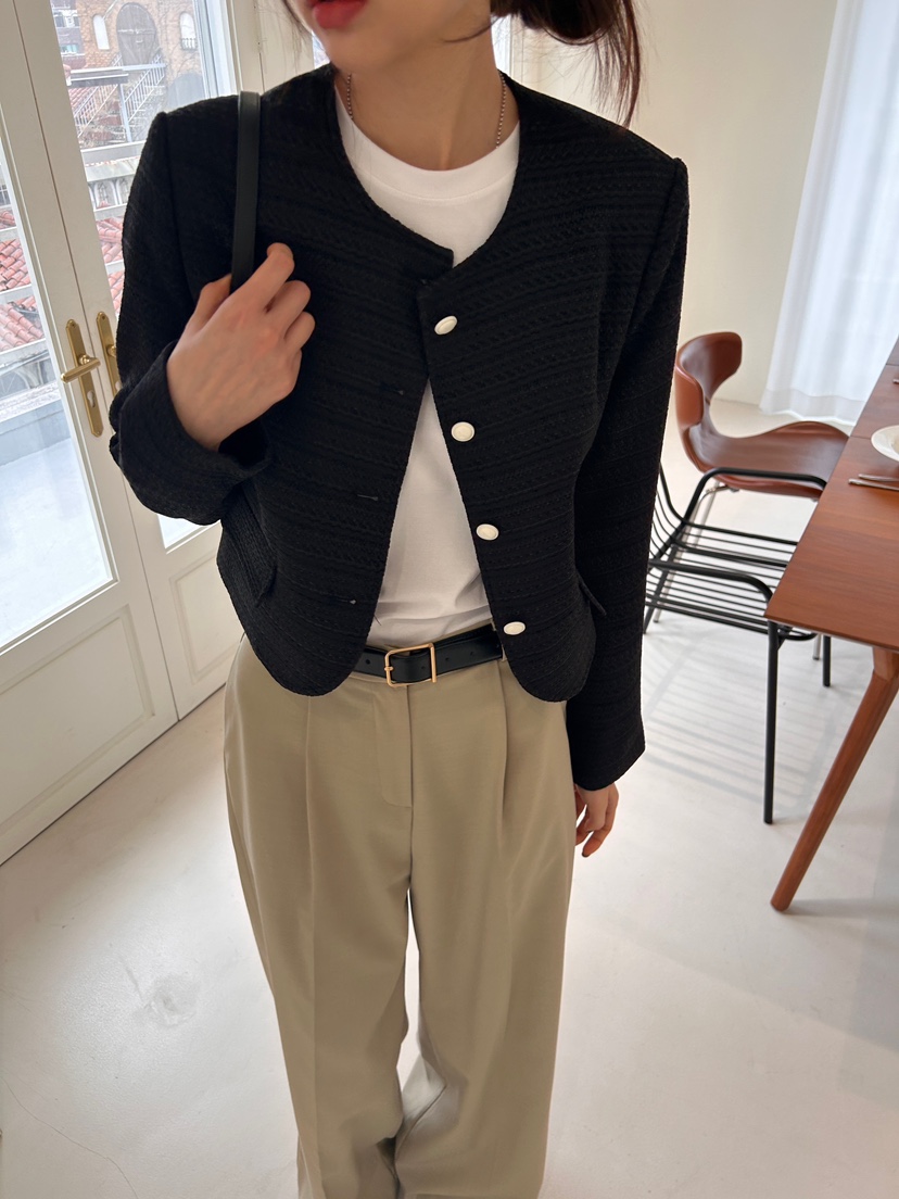 ME MO韓國直郵女裝新款24春夏時尚休閑熱賣職業真品夾克ME MO夾克圖色2