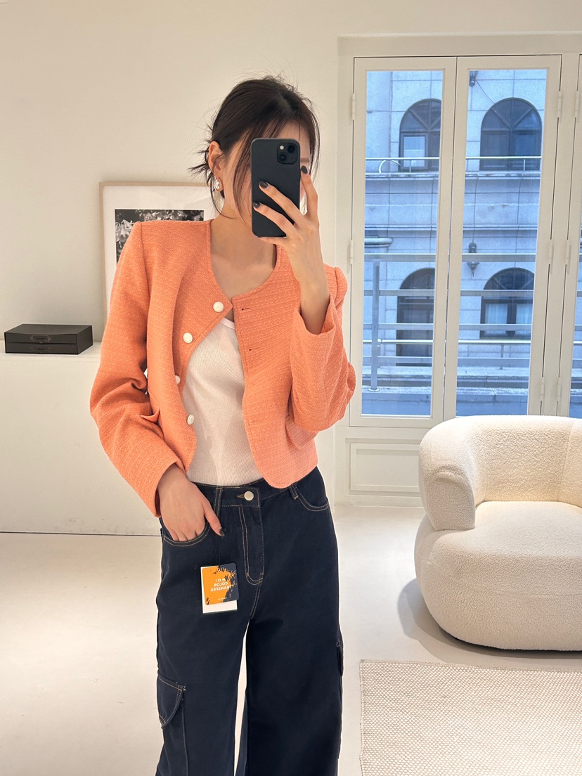 ME MO韓國直郵女裝新款24春夏時尚休閑熱賣職業真品夾克ME MO夾克圖色3