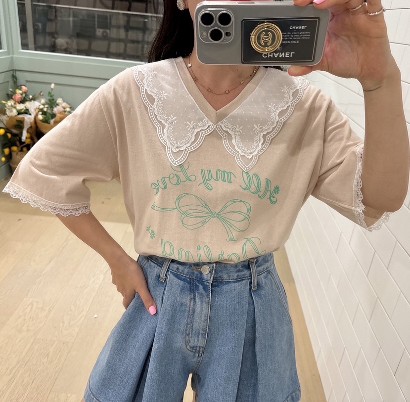 LOVABLE韓國直郵東大門實拍女裝新款人氣熱賣時尚真品推薦T恤LOVABLET恤