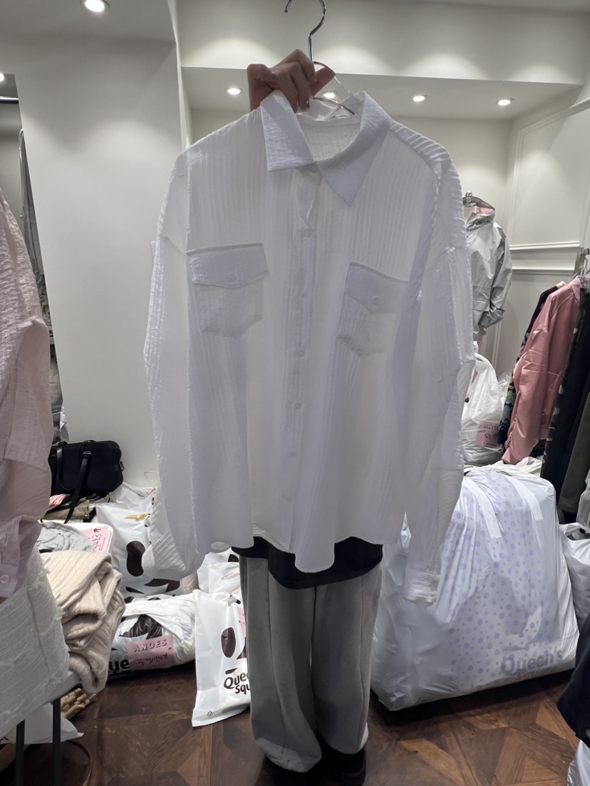 ANOES韓國直郵東大門代購女裝新品熱賣時尚真品襯衫蕾絲衫透視ANOES襯衫/蕾絲衫圖色1