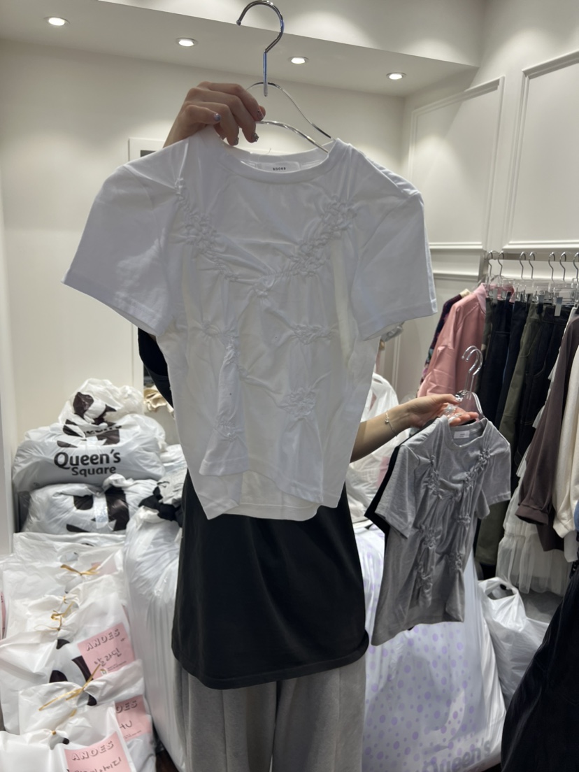ANOES韓國直郵女裝新款24春夏休閑熱賣時尚人氣推薦真品T恤ANOEST恤圖色1