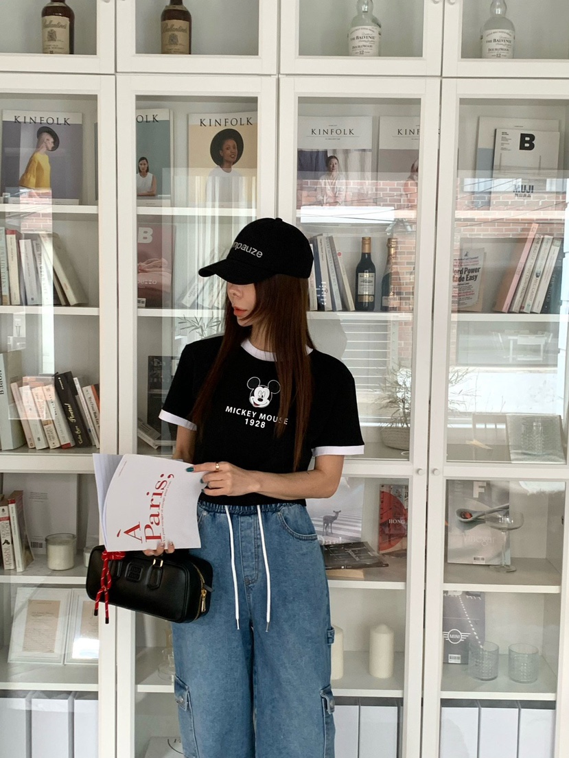 REVE CITE韓國直郵東大門實拍女裝新款24春夏休閑人氣T恤REVE CITET恤