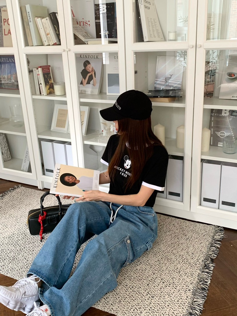REVE CITE韓國直郵東大門實拍女裝新款24春夏休閑人氣T恤REVE CITET恤