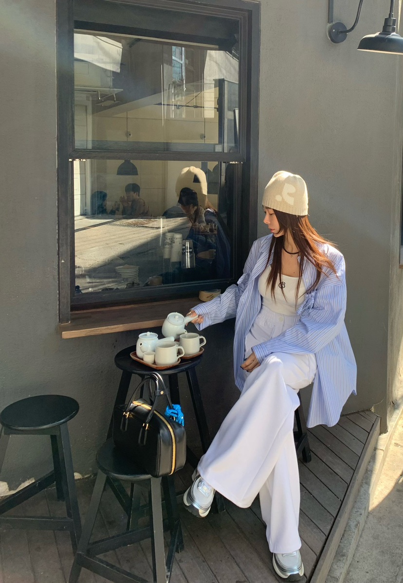 REVE CITE直郵韓國代購女裝新品人氣休閑真品時尚襯衫蕾絲衫REVE CITE襯衫/蕾絲衫