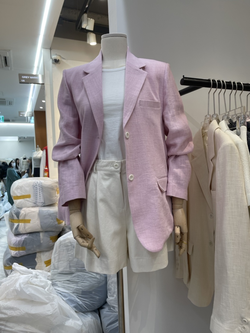 RIVEROOM韓國直郵東大門代購女裝新品24春夏職業休閑夾克RIVEROOM夾克