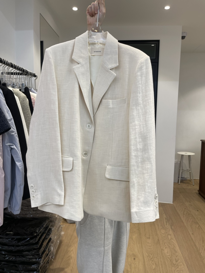 RIVEROOM韓國直郵東大門代購女裝新品24春夏職業休閑夾克RIVEROOM夾克