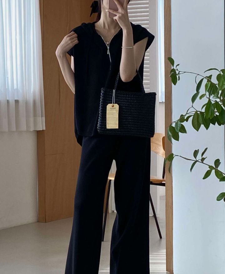 DORI韓國直郵女裝新款職業24春夏人氣時尚休閑真品套裝拉鏈OURR套裝