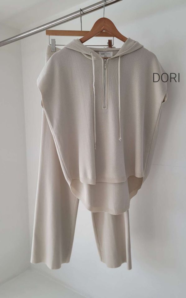 DORI韓國直郵女裝新款職業24春夏人氣時尚休閑真品套裝拉鏈OURR套裝