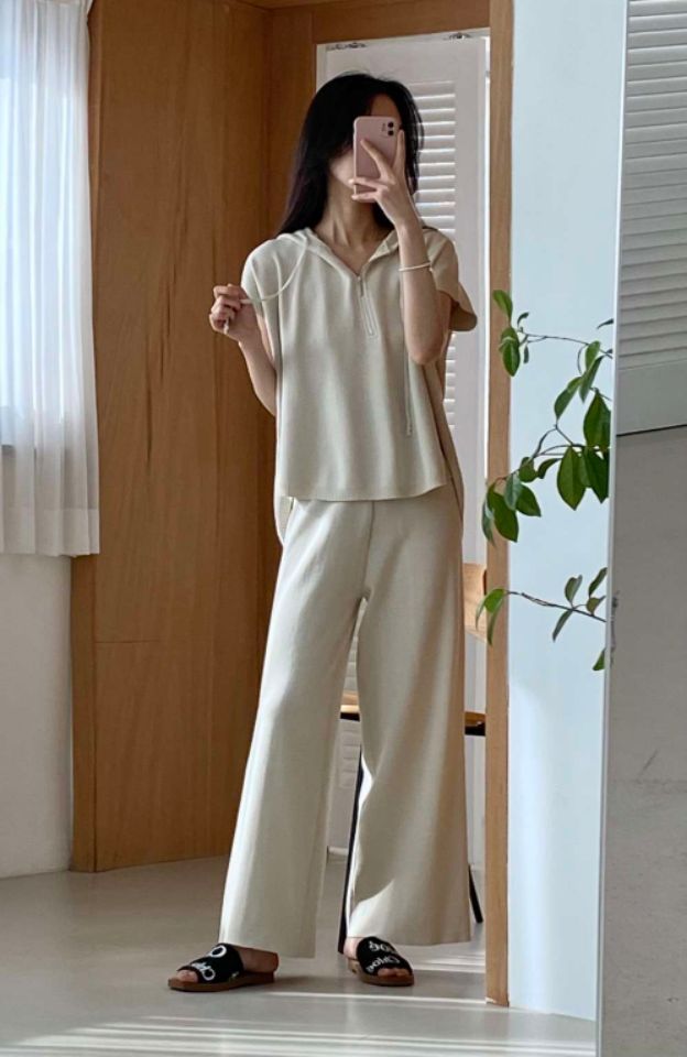 DORI韓國直郵女裝新款職業24春夏人氣時尚休閑真品套裝拉鏈OURR套裝圖色2