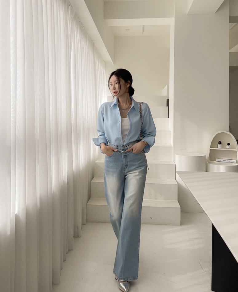 LEA韓國直郵東大門代購女裝新品時尚真品24春夏熱賣牛仔褲이향牛仔褲