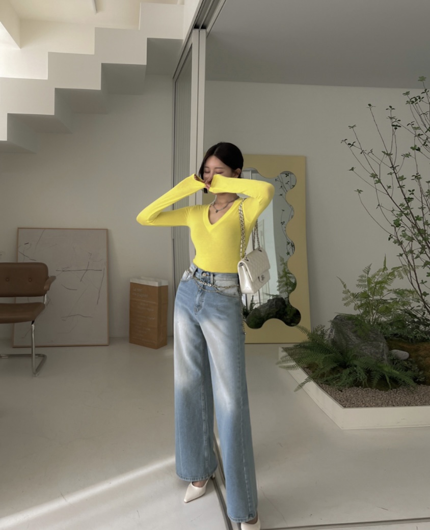 LEA韓國直郵東大門代購女裝新品時尚真品24春夏熱賣牛仔褲이향牛仔褲