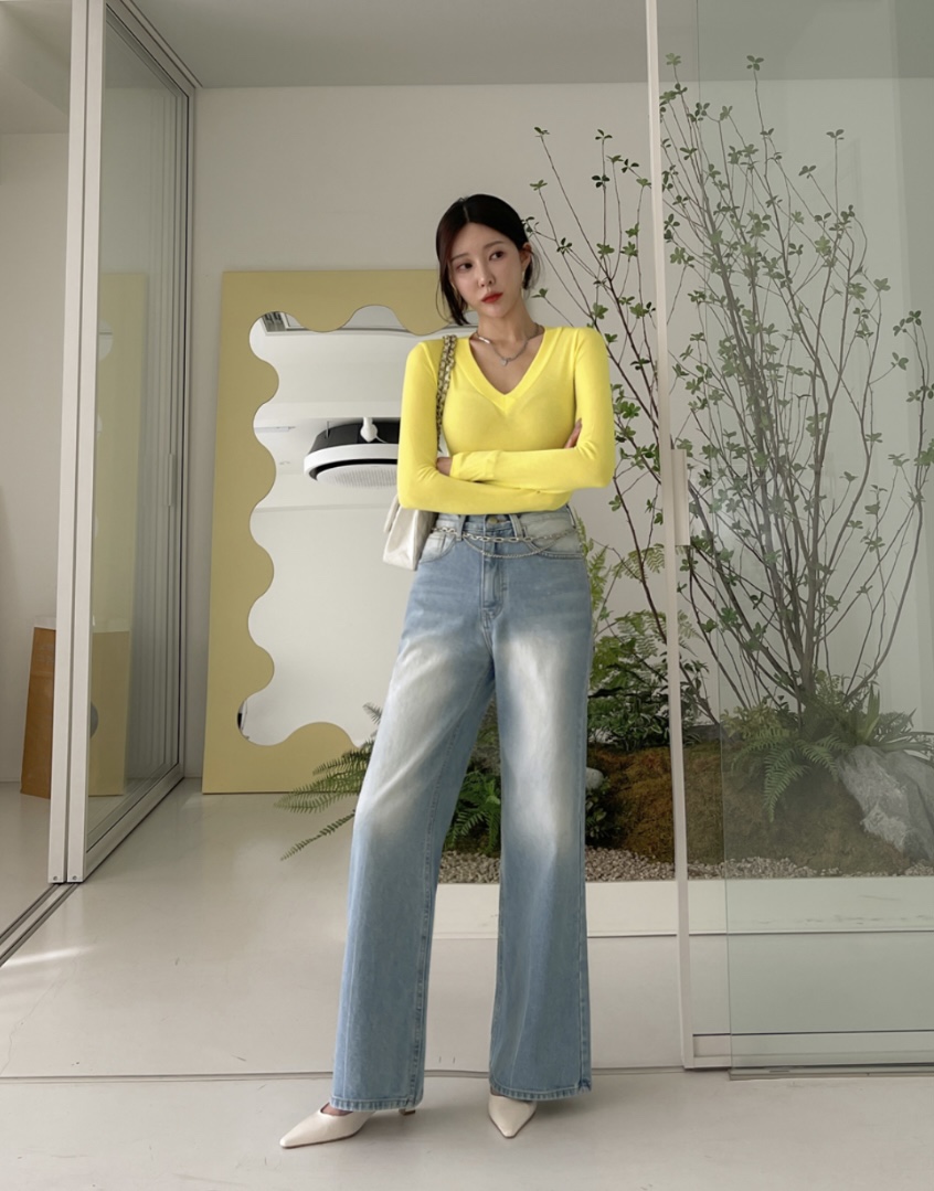 LEA韓國直郵東大門代購女裝新品時尚真品24春夏熱賣牛仔褲이향牛仔褲