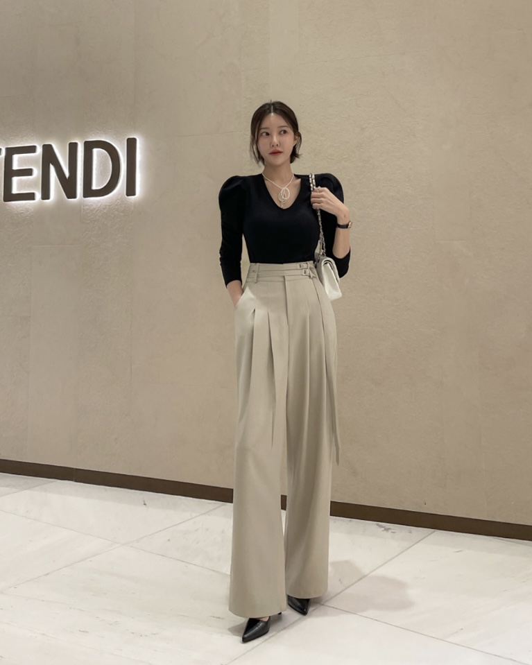 LEA韓國直郵東大門實拍女裝新品熱賣人氣24春夏正裝褲西褲이향正裝褲/西褲