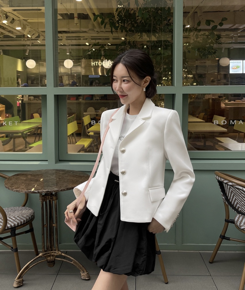 LEA韓國直郵東大門實拍女裝新品職業時尚休閑熱賣人氣24春夏夾克이향夾克