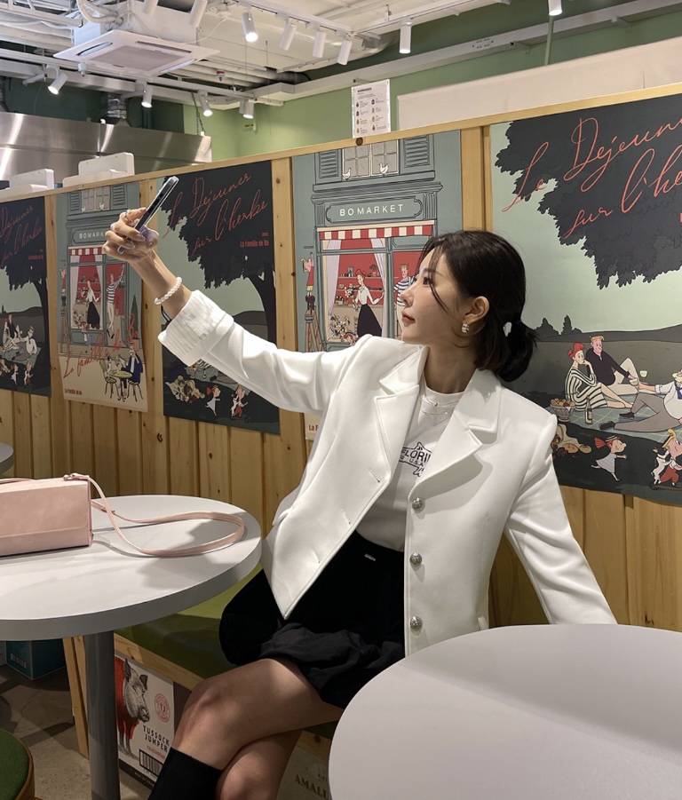 LEA韓國直郵東大門實拍女裝新品職業時尚休閑熱賣人氣24春夏夾克이향夾克