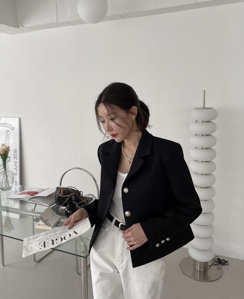 LEA韓國直郵東大門實拍女裝新品職業時尚休閑熱賣人氣24春夏夾克이향夾克