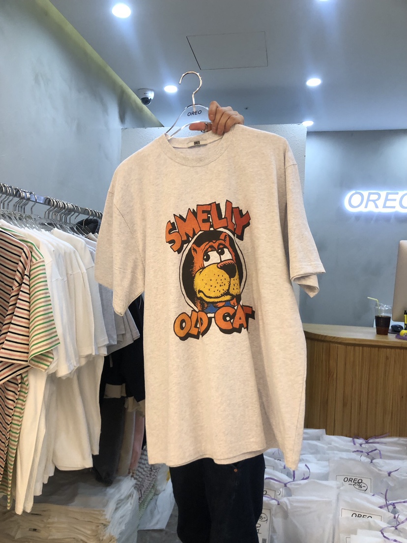 OREO-男裝韓國直郵東大門代購女裝新品職業24春夏推薦T恤OREOT恤圖色2