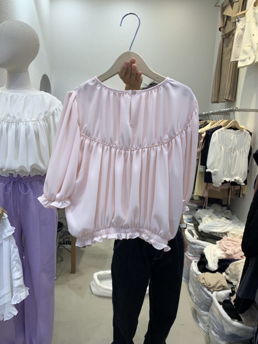 THE GARO韓國直郵東大門代購女裝新品人氣24春夏襯衫蕾絲衫HYPEARL襯衫/蕾絲衫