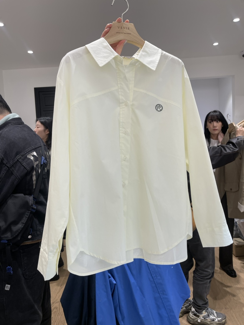 VENIR韓國直郵女裝新品職業時尚真品24春夏人氣襯衫蕾絲衫VENIR-a襯衫/蕾絲衫