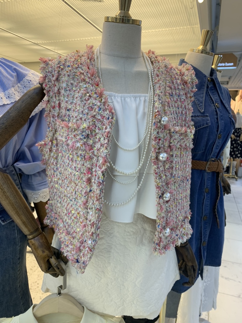 VICTORIA QUEEN韓國直郵東大門實拍女裝新品24春夏馬甲花呢CAT.S馬甲