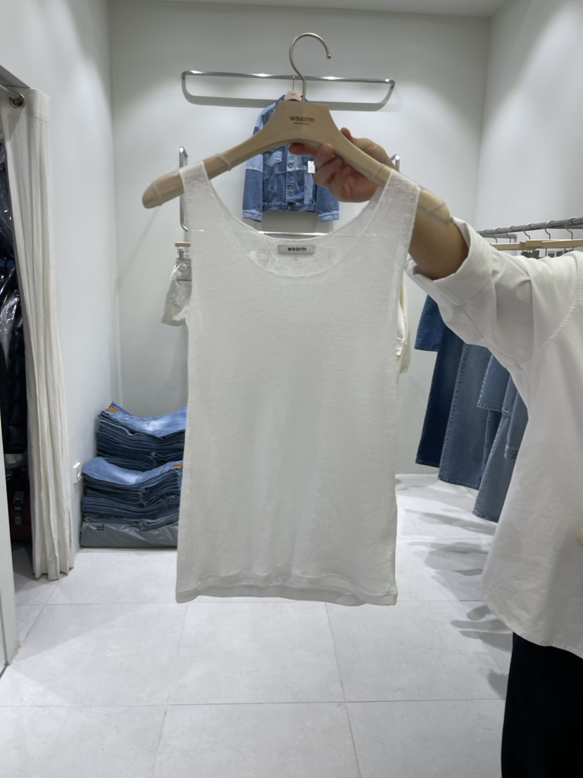 ws@rm/WA SHING ROOM韓國直郵東大門實拍女裝新款休閑吊帶背心ARTISANAL吊帶/背心