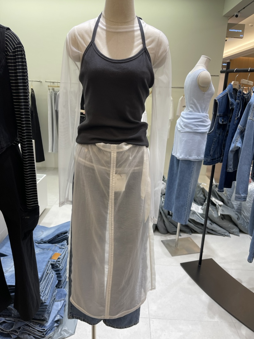 ws@rm/WA SHING ROOM韓國直郵東大門實拍女裝新品推薦長裙透視ARTISANAL長裙