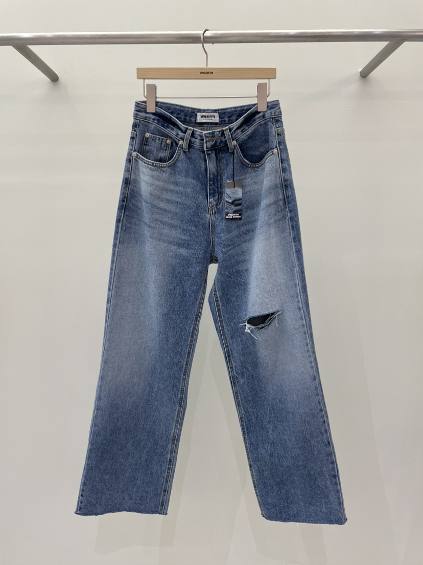 ws@rm/WA SHING ROOM韓國直郵東大門實拍女裝新款職業牛仔褲ARTISANAL牛仔褲圖色1