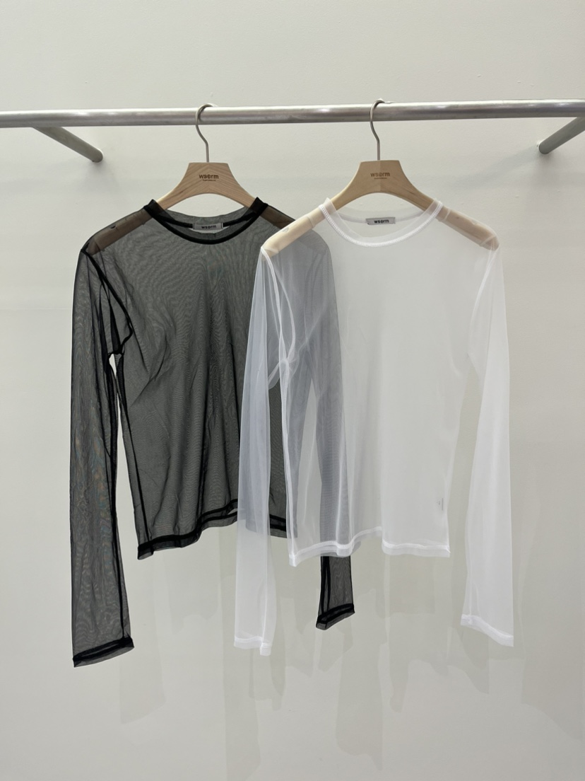 ws@rm/WA SHING ROOM韓國直郵東大門實拍女裝新品24春夏襯衫蕾絲衫透視ARTISANAL襯衫/蕾絲衫