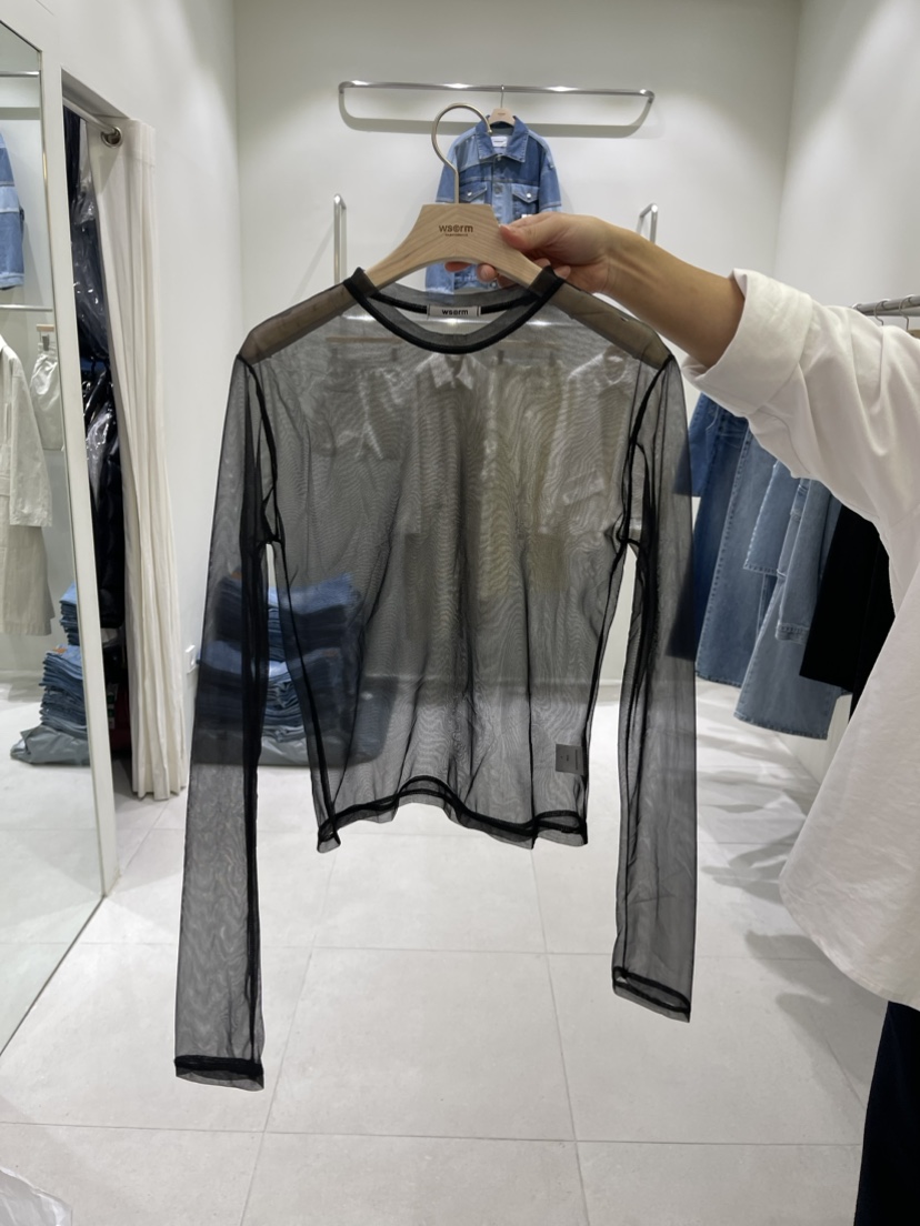 ws@rm/WA SHING ROOM韓國直郵東大門實拍女裝新品24春夏襯衫蕾絲衫透視ARTISANAL襯衫/蕾絲衫