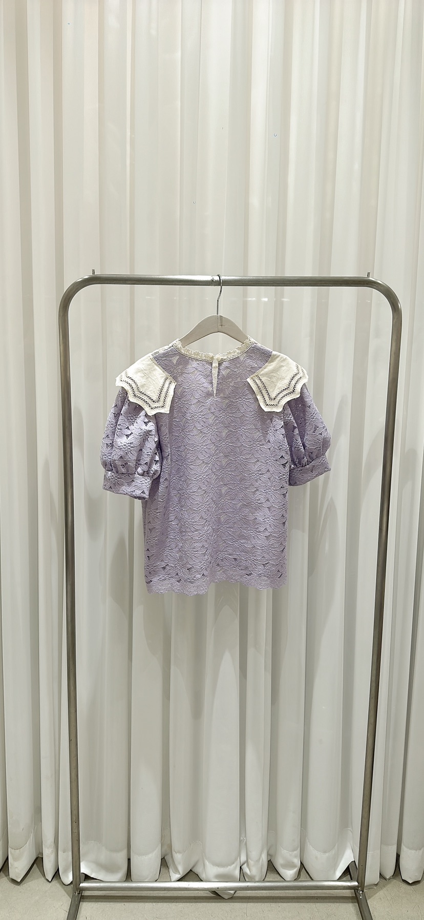 YARD直郵韓國代購女裝新品24春夏時尚襯衫蕾絲衫刺繡蕾絲YARD襯衫/蕾絲衫
