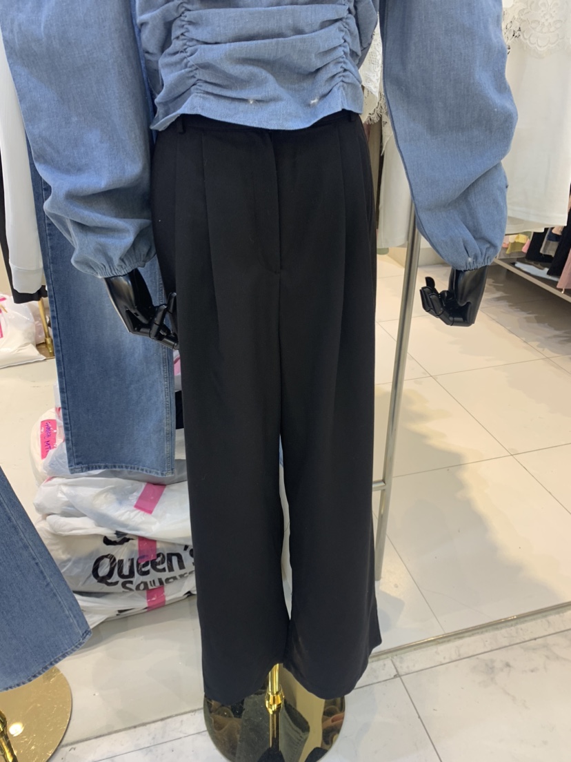 SINGLE LADY韓國直郵女裝新品真品職業休閑熱賣24春夏休閑褲WASHBLUE休閑褲圖色1