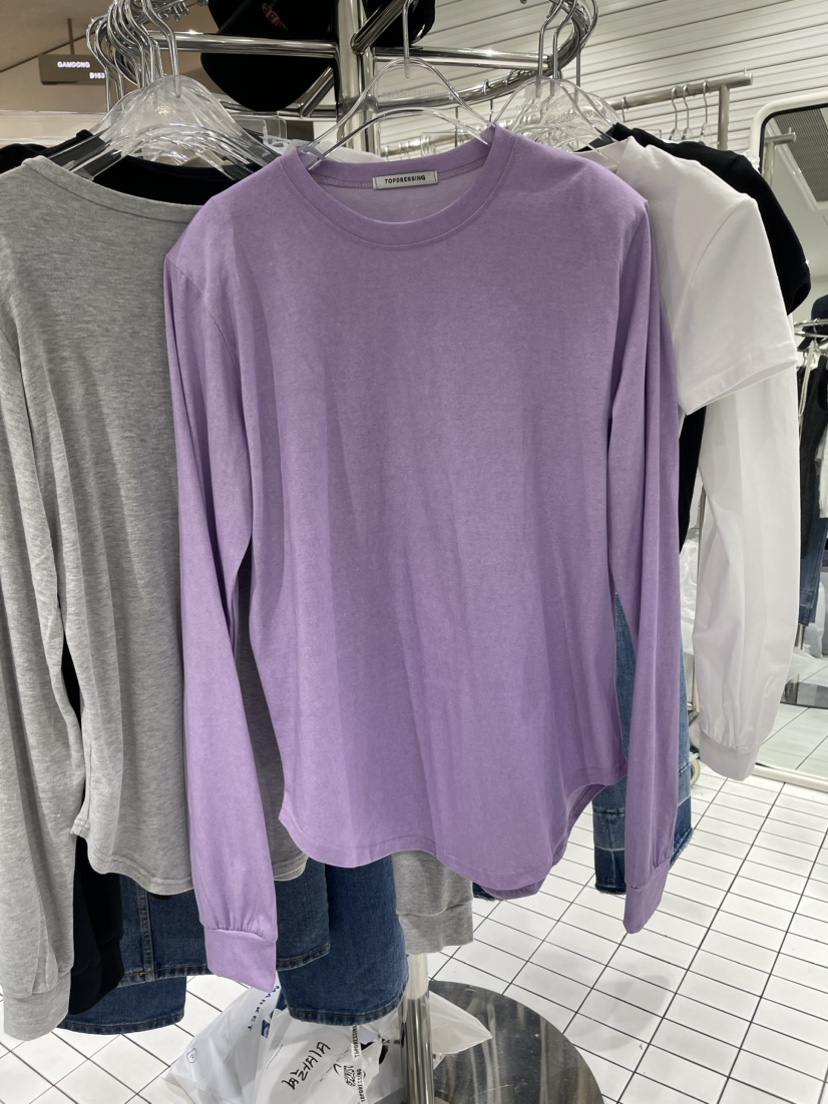 TOPDRESSING韓國直郵女裝新品人氣時尚熱賣推薦休閑長袖T恤THE BRUNCH長袖T恤