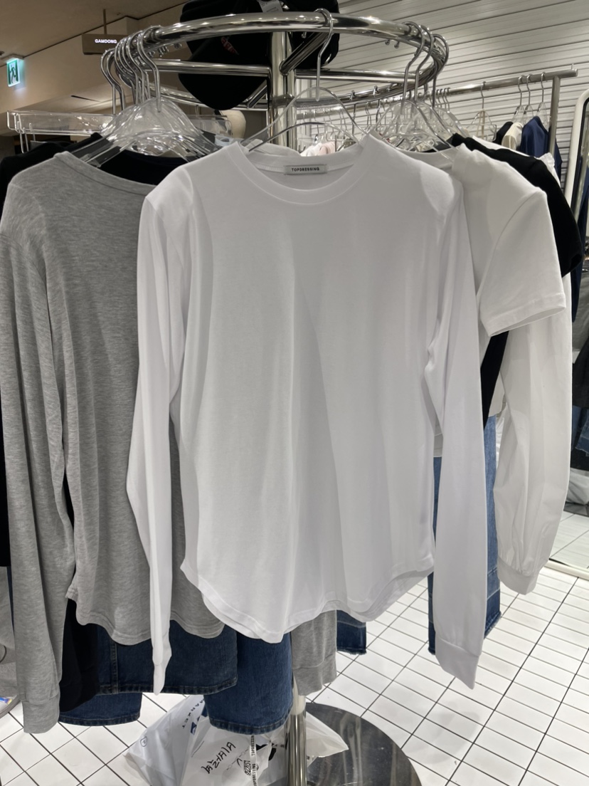 TOPDRESSING韓國直郵女裝新品人氣時尚熱賣推薦休閑長袖T恤THE BRUNCH長袖T恤圖色2