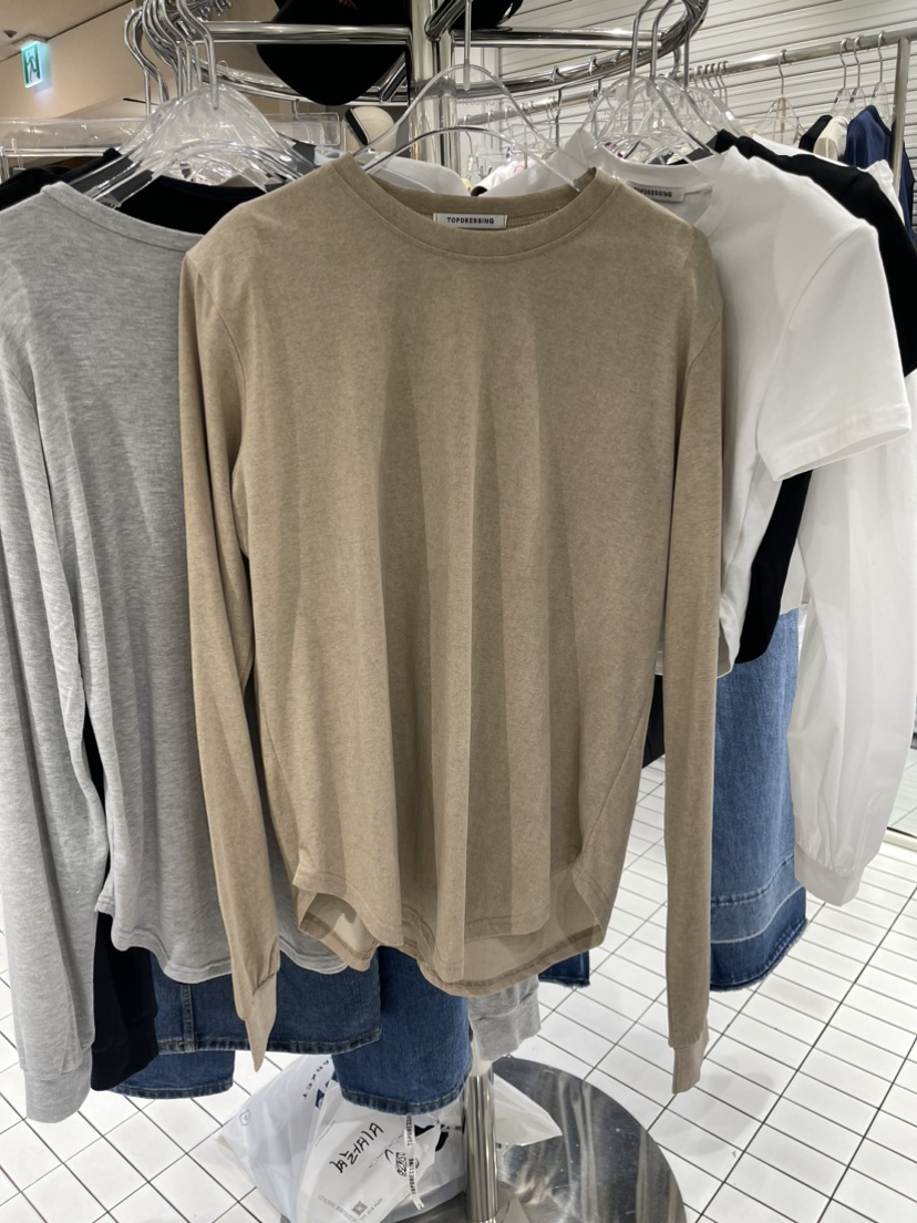 TOPDRESSING韓國直郵女裝新品人氣時尚熱賣推薦休閑長袖T恤THE BRUNCH長袖T恤圖色3