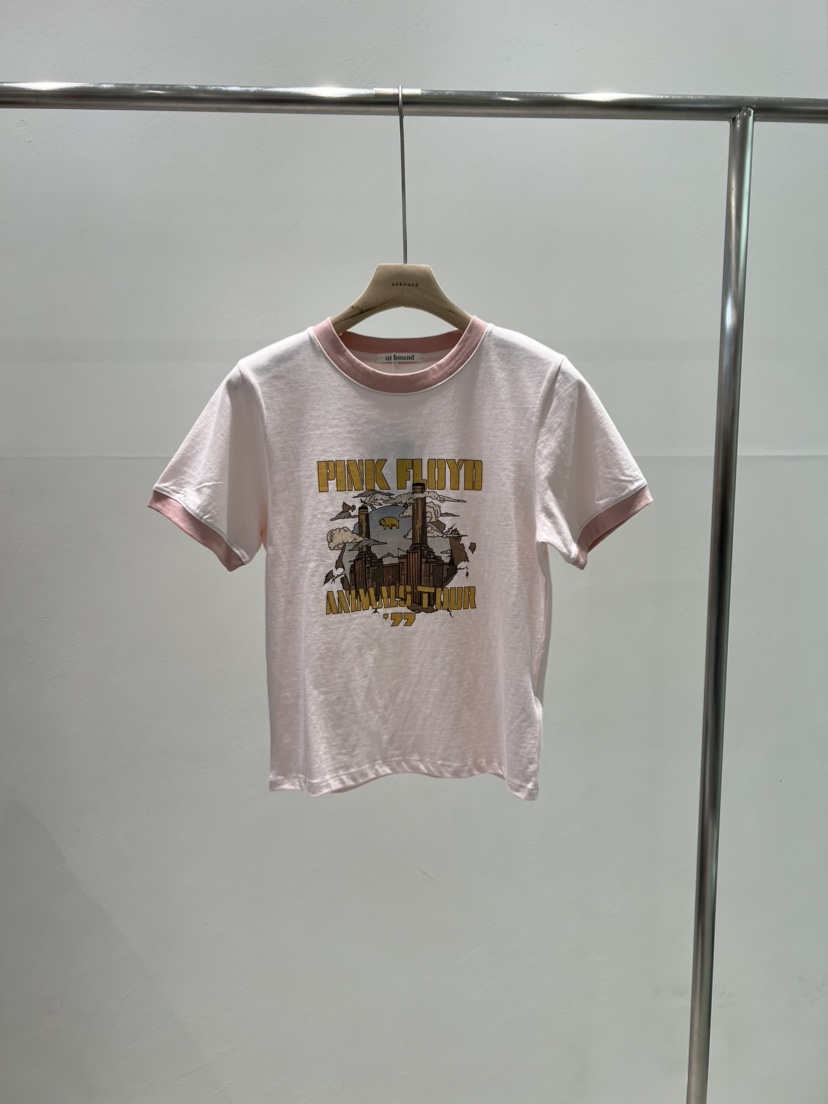 unbound韓國直郵東大門實拍女裝新款24春夏休閑推薦熱賣T恤UNBOUNDT恤圖色2