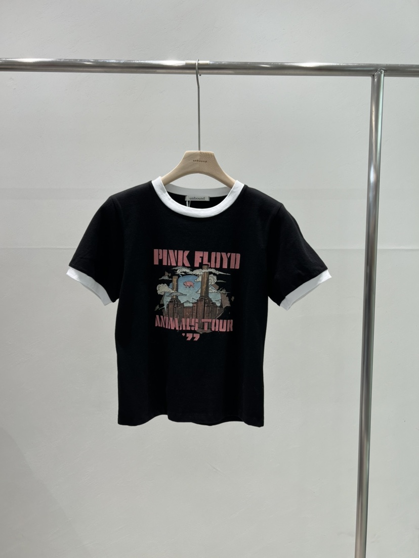 unbound韓國直郵東大門實拍女裝新款24春夏休閑推薦熱賣T恤UNBOUNDT恤圖色3