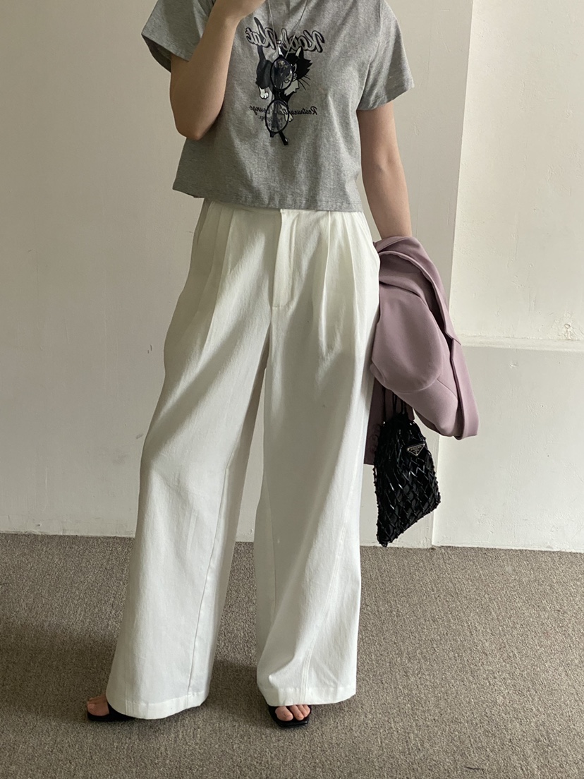 unbound韓國直郵東大門代購女裝新款熱賣24春夏真品休閑褲UNBOUND休閑褲圖色1
