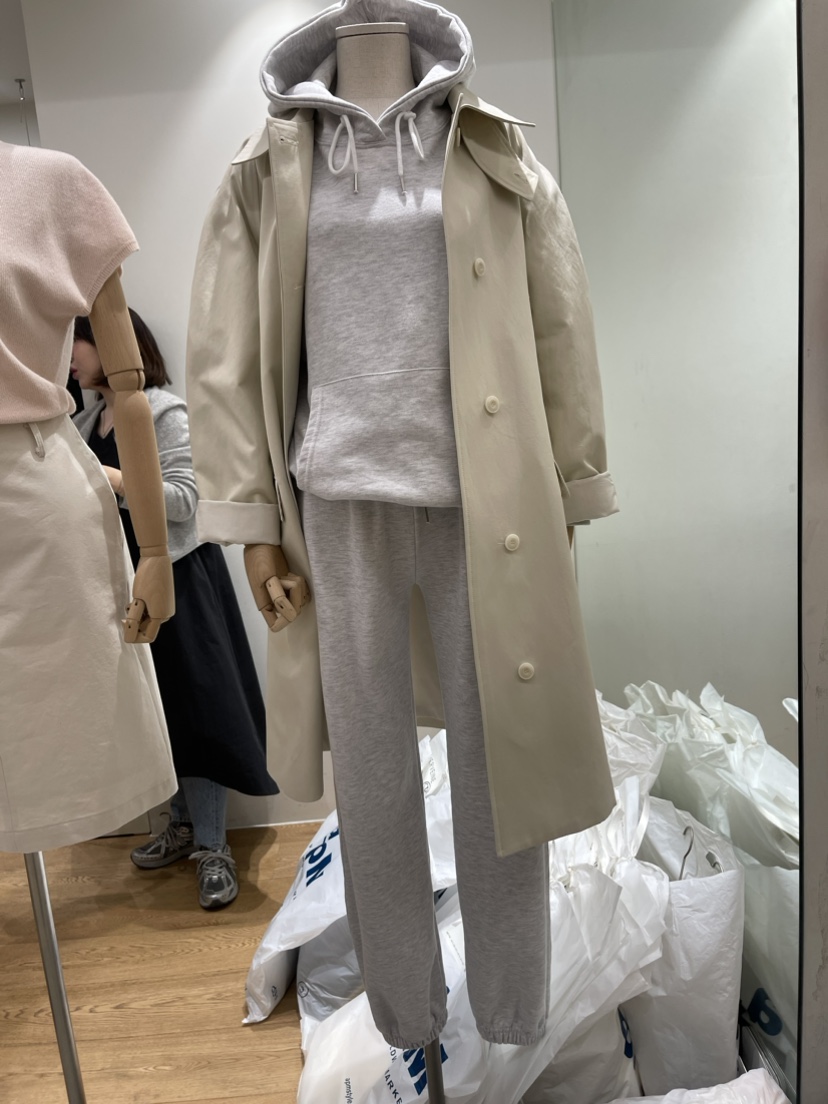 VERVEINE直郵韓國代購女裝新款人氣推薦真品熱賣長款風衣高領VERVEINE長款風衣圖色2