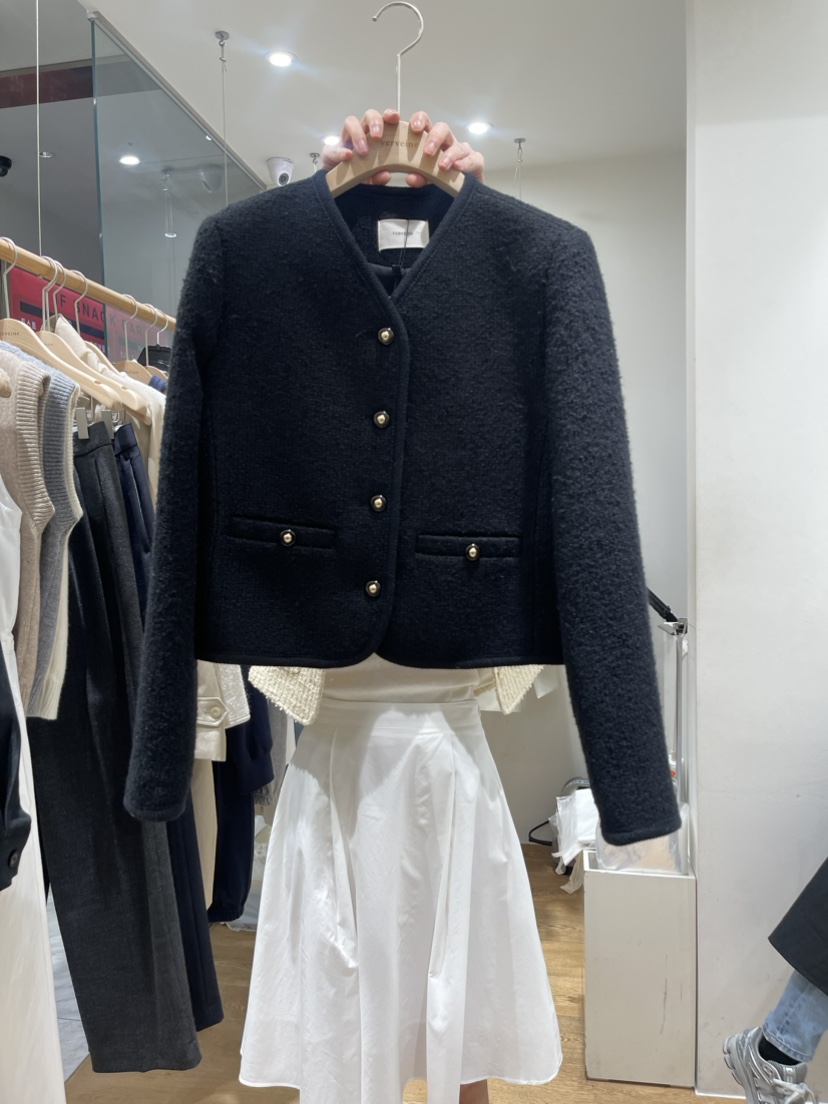 VERVEINE直郵韓國代購女裝新品真品休閑職業推薦時尚夾克花呢VERVEINE夾克圖色2