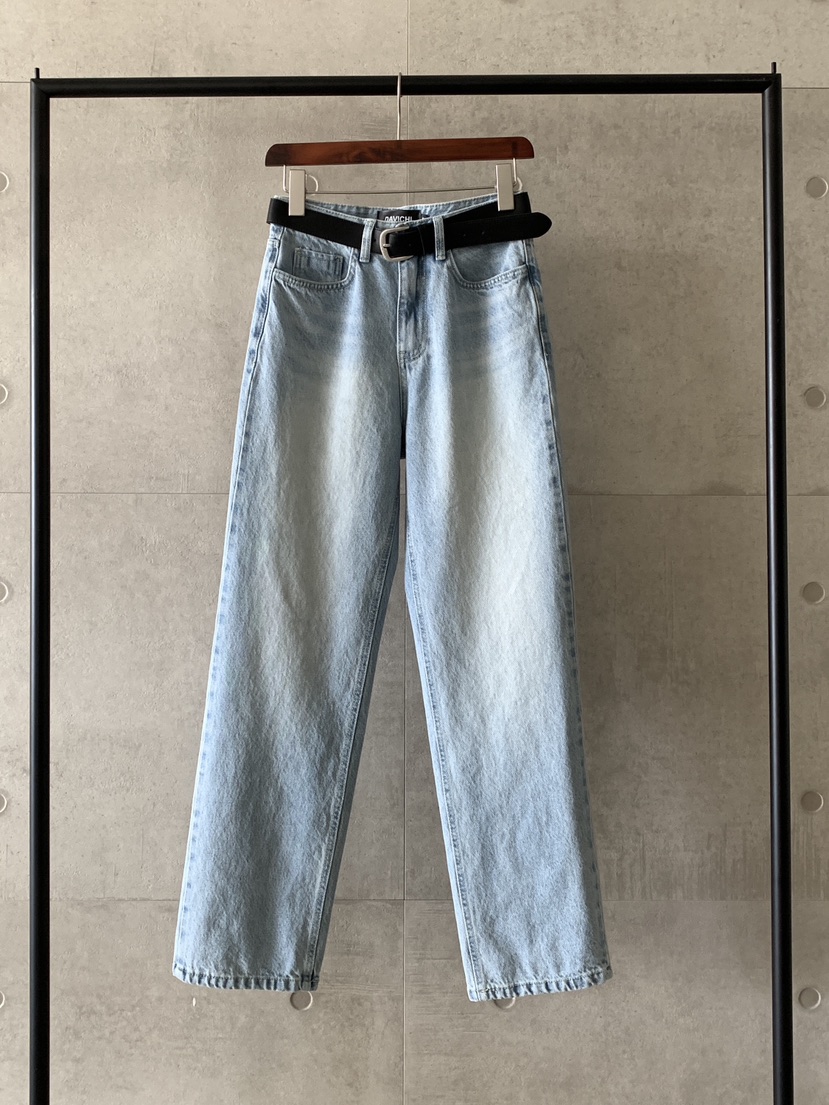 DAVICHI韓國直郵女裝新品24春夏人氣熱賣真品推薦職業牛仔褲DAVICHI牛仔褲