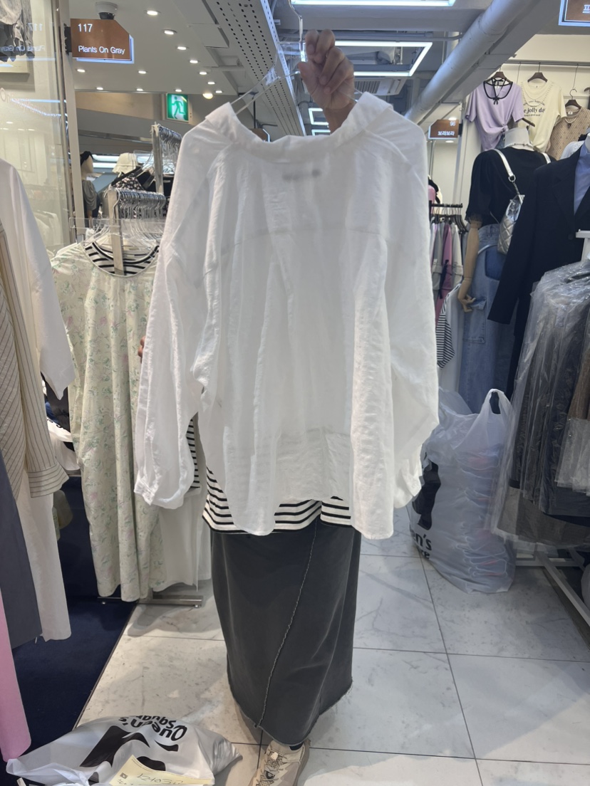 PLANTS ON GRAY韓國直郵女裝新款推薦24春夏襯衫蕾絲衫PLANTS ON GRAY襯衫/蕾絲衫