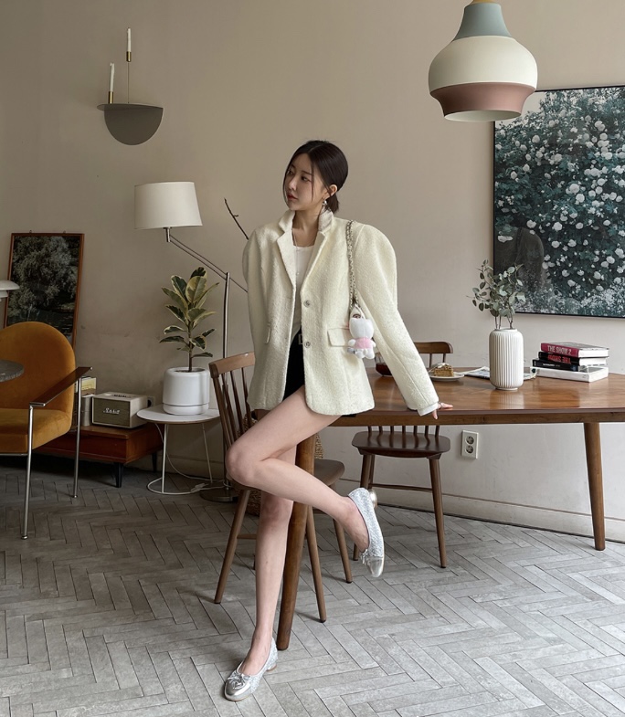 LEA/ASHER-J韓國直郵東大門代購女裝新品職業熱賣夾克花呢이향夾克